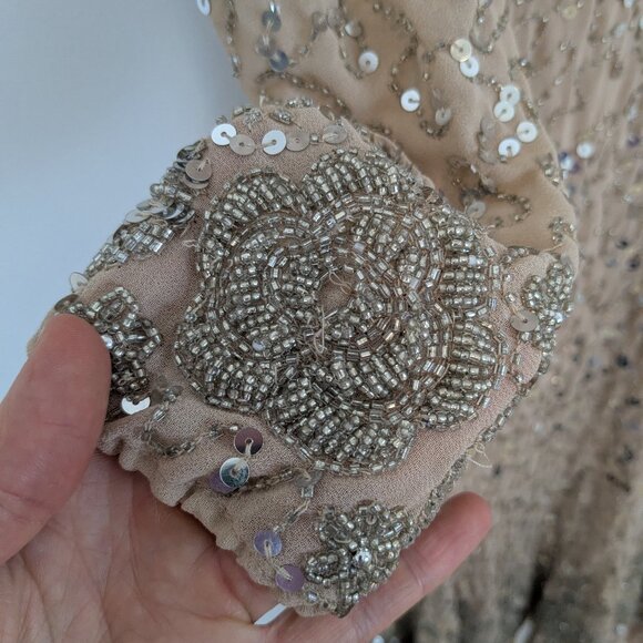 Mac Duggal 10740 Sequin Gown with Embellished Hemlin and Belt - Picture 16 of 16